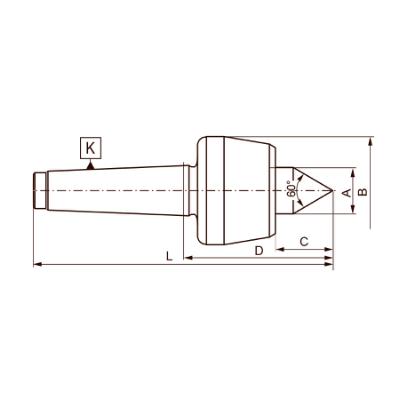 BISON Standard Drejepinol MK4 med 60° spidsvinkel og 0,005 mm rundløb (8811-4 R)